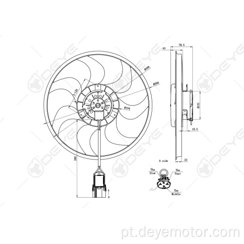 Ventiladores do radiador elétrico para OPEL ASTRA G CHEVROLET